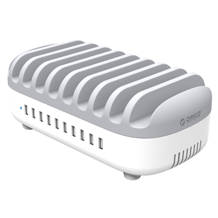 ORICO DUK-10P-DX 120W 5V 2.4A 10 Ports USB Charging Station, US Plug(White) - Multifunction Charger by ORICO | Online Shopping South Africa | PMC Jewellery