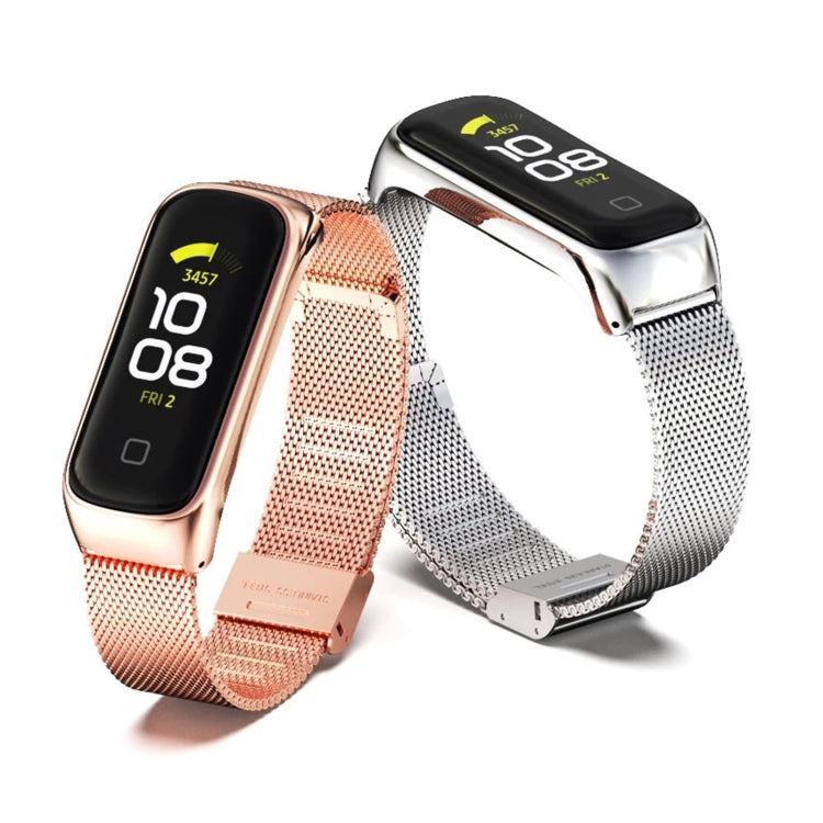 For Samsung Galaxy Fit 2 MIJOBS Milan Buckle Stainless Steel Watch Band(Black) - Watch Bands by MIJOBS | Online Shopping South Africa | PMC Jewellery | Buy Now Pay Later Mobicred