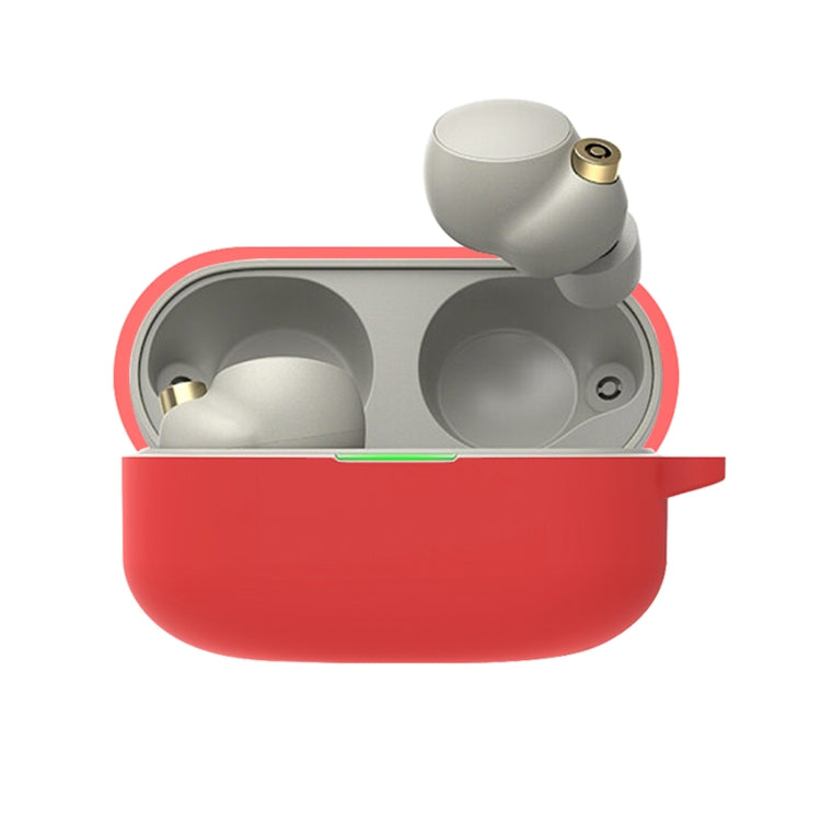For Sony WF-1000XM4 Wireless Earphone Silicone Protective Case(Red) - Sony Earphone Case by PMC TechLife | Online Shopping South Africa | PMC TechLife