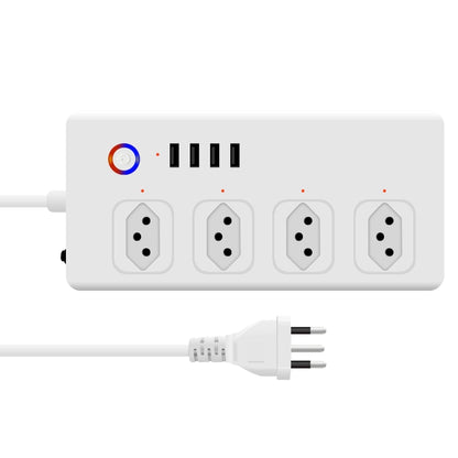 WiFi 10A SM-SO301-B 4 Holes + 4 USB Multi-purpose Smart Power Strip, Brazil Plug - Smart Socket by PMC Jewellery | Online Shopping South Africa | PMC Jewellery