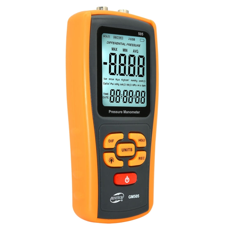 BENETECH GM505 Portable Pressure Gauge, Battery Not Included - free shipping - PMC TechLife - Order now!
