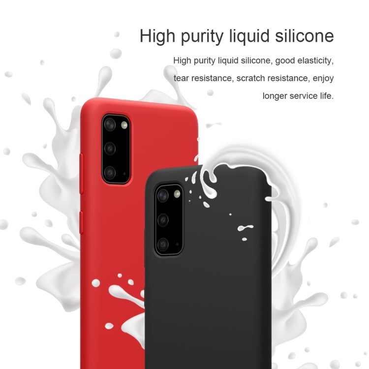 For Galaxy S20 / Galaxy S20 5G NILLKIN Feeling Series Liquid Silicone Anti-fall Mobile Phone Protective Case(Black) - Galaxy Phone Cases by NILLKIN | Online Shopping South Africa | PMC Jewellery