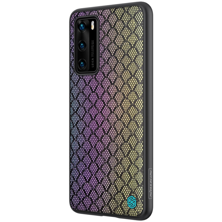 For Huawei P40 NILLKIN Glorious Series TPU + PC 3D Geometric Texture Reflective Mobile Phone Protective Case(Rainbow Light) - Huawei Cases by NILLKIN | Online Shopping South Africa | PMC Jewellery