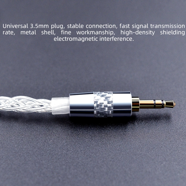 KZ OFC 0.75mm Standard Pin High-Purity Silver-Plated 152 Pin Headphone Upgrade Cable,Length: 1.2m For ZS10PRO(Section C) - Cable & Splitter by KZ | Online Shopping South Africa | PMC Jewellery