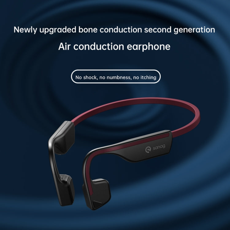 Sanag A11S Bone Conduction Second-generation Air Conduction Headphones(White Blue) - Sport Earphone by Sanag | Online Shopping South Africa | PMC Jewellery