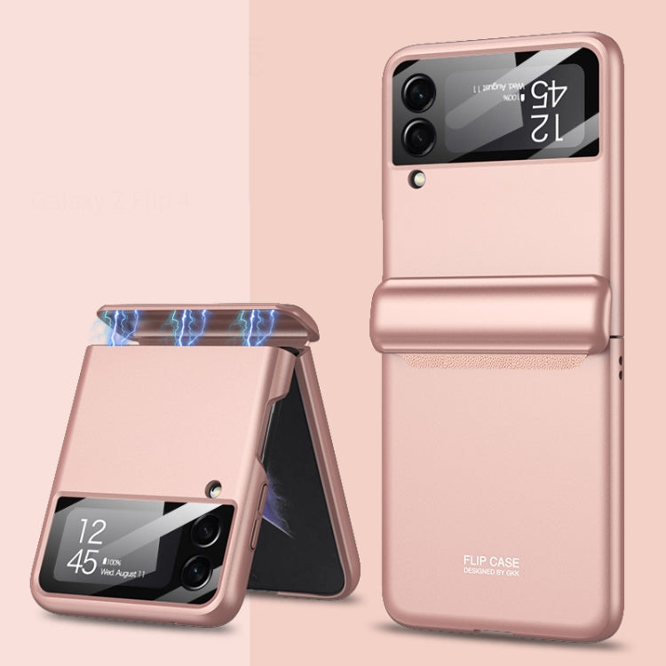 For Samsung Galaxy Z Flip4 GKK Magnetic Fold All-inclusive Protective Phone Case(Rose Gold) - Galaxy Z Flip4 5G Cases by GKK | Online Shopping South Africa | PMC Jewellery