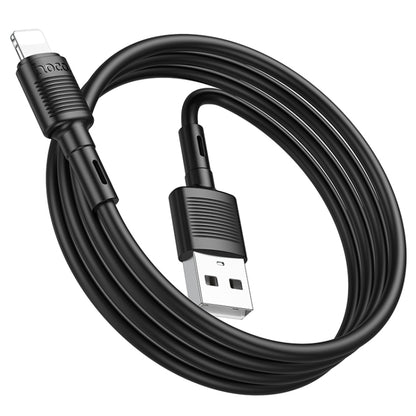 hoco X83 2.4A USB to 8 Pin Victory Charging Data Cable，Length：1m(White) - Normal Style Cable by hoco | Online Shopping South Africa | PMC Jewellery