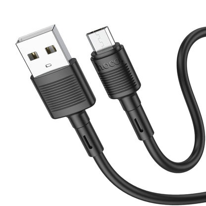 hoco X83 2.4A USB to Micro USB Victory Charging Data Cable，Length：1m(Black) - Micro USB Cable by hoco | Online Shopping South Africa | PMC Jewellery