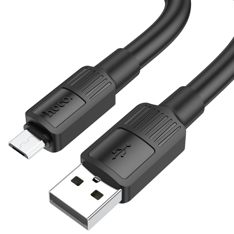 hoco X84 2.4A USB to Micro USB Solid Charging Data Cable，Length：1m(Black) - Micro USB Cable by hoco | Online Shopping South Africa | PMC Jewellery