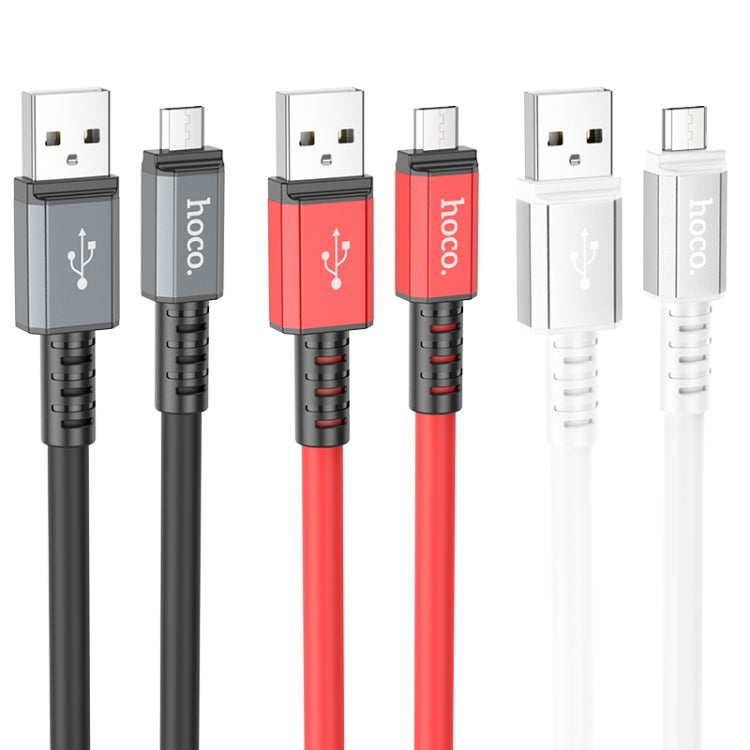 hoco X85 2.4A USB to Micro USB Strength Charging Data Cable，Length：1m(White) - Micro USB Cable by hoco | Online Shopping South Africa | PMC Jewellery