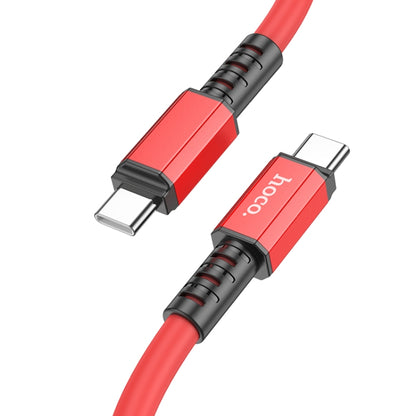 hoco X85 60W USB-C / Type-C to USB-C / Type-C Strength Charging Data Cable，Length：1m(Red) - USB-C & Type-C Cable by hoco | Online Shopping South Africa | PMC Jewellery