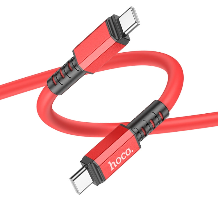 hoco X85 60W USB-C / Type-C to USB-C / Type-C Strength Charging Data Cable，Length：1m(Red) - USB-C & Type-C Cable by hoco | Online Shopping South Africa | PMC Jewellery