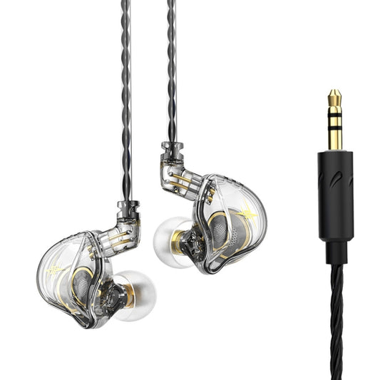 QKZ ZXT Sports In-ear Wired Control Plug HIFI Stereo Stage Monitor Earphone, Style:Standard Version(Transparent) - In Ear Wired Earphone by QKZ | Online Shopping South Africa | PMC Jewellery