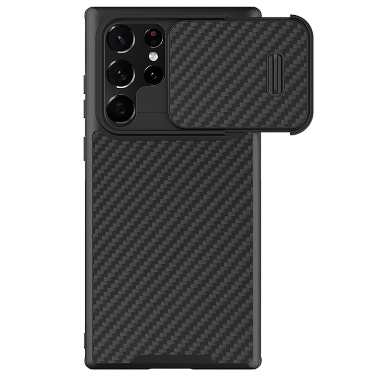 For Samsung Galaxy S22 Ultra 5G NILLKIN Synthetic Fiber Camshield Phone Case(Black) - Galaxy S22 Ultra 5G Cases by NILLKIN | Online Shopping South Africa | PMC Jewellery