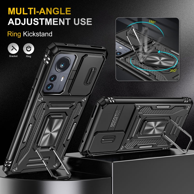 For Xiaomi 12 Pro Armor PC + TPU Camera Shield Phone Case(Black) - free shipping - PMC TechLife - Order now!