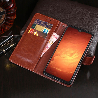 For Blackview BV9800 Pro idewei Crazy Horse Texture Horizontal Flip Leather Case with Holder & Card Slots & Wallet(Black) - More Brand by idewei | Online Shopping South Africa | PMC Jewellery