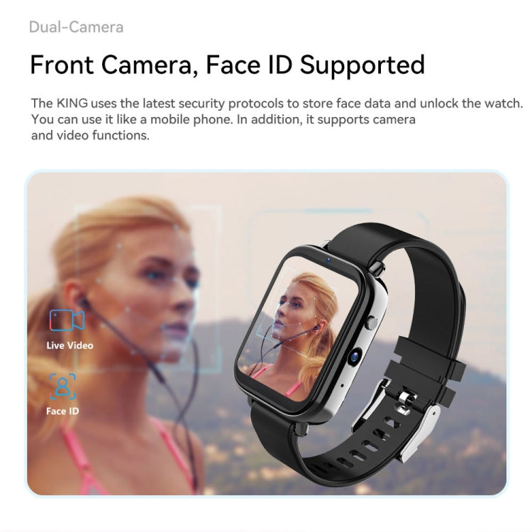 ROGBID KING 1.75 inch Screen 4G LTE Smart Watch Android 9.1OS 4GB+128GB(Black) - free shipping - PMC TechLife - Order now!