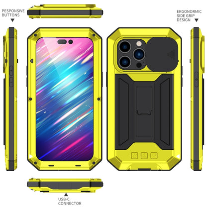 For iPhone 14 Pro Max R-JUST Shockproof Life Waterproof Dust-proof Case (Yellow) - iPhone 14 Pro Max Cases by R-JUST | Online Shopping South Africa | PMC Jewellery