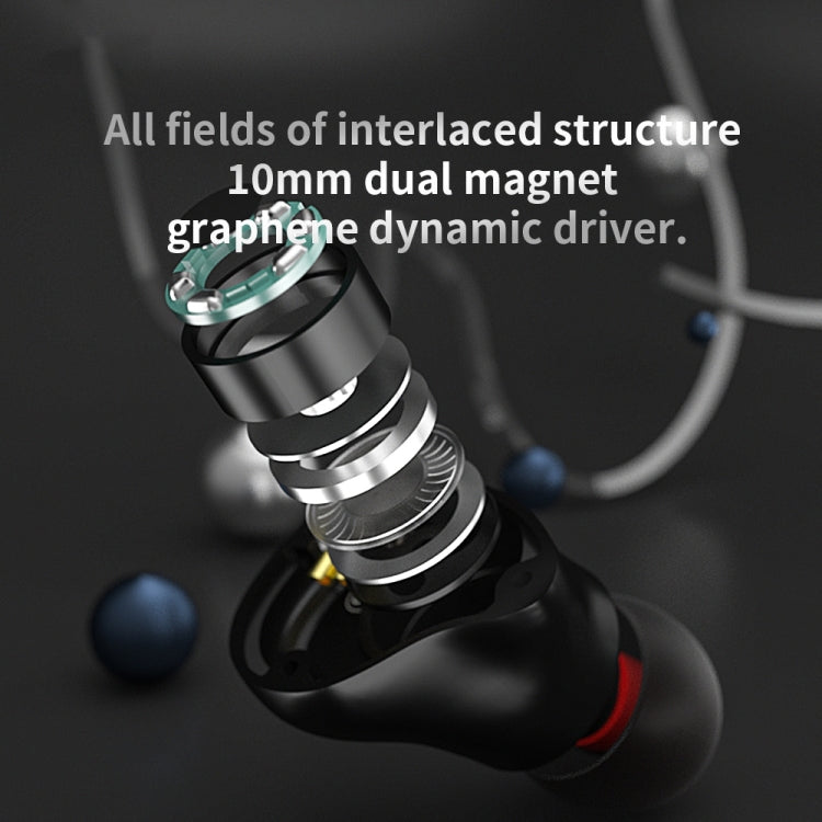 CVJ Mirror Hybrid Technology HiFi Music Wired Earphone With Mic(Black) - free shipping - PMC TechLife - Order now!