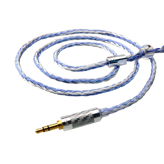CVJ V3 1.2m 16 Cores Silver-plated 3.5mm Earphone Cable, Style:0.75mm(Silver-Blue) - Cable & Splitter by CVJ | Online Shopping South Africa | PMC Jewellery