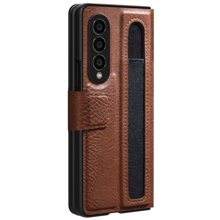 For Samsung Galaxy Z Fold4 5G NILLKIN Ogg Leather Phone Case(Brown) - Galaxy Z Fold4 5G Cases by NILLKIN | Online Shopping South Africa | PMC Jewellery