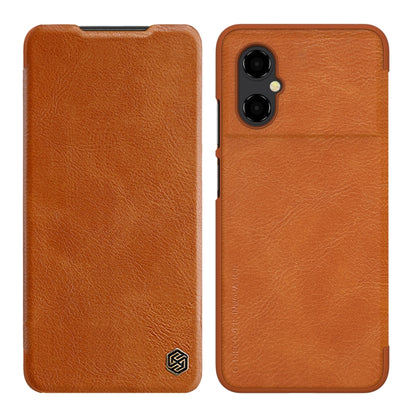 For Xiaomi Poco M4 5G NILLKIN QIN Series Crazy Horse Texture Leather Phone Case(Brown) - Xiaomi Cases by NILLKIN | Online Shopping South Africa | PMC Jewellery