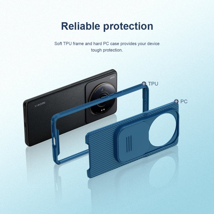 For Xiaomi 12S Ultra ILLKIN Black Mirror Series Camshield PC Phone Case(Blue) - Xiaomi Cases by NILLKIN | Online Shopping South Africa | PMC Jewellery