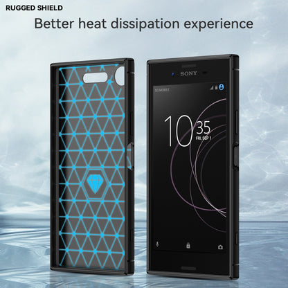 For Sony Xperia XZ1 Brushed Texture Carbon Fiber TPU Phone Case(Black) - Sony Cases by PMC Jewellery | Online Shopping South Africa | PMC Jewellery