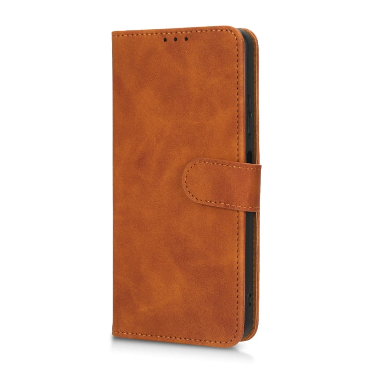 For T-Mobile Revvl 6 Pro 5G Skin Feel Magnetic Flip Leather Phone Case(Brown) - More Brand by PMC Jewellery | Online Shopping South Africa | PMC Jewellery