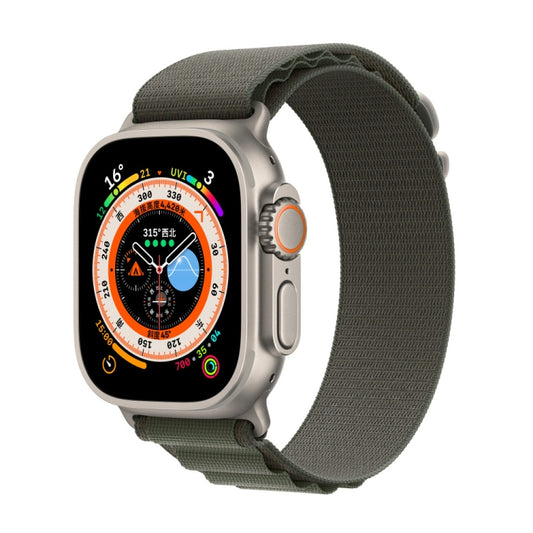 Nylon Loop Watch Band For Apple Watch 46mm / 49mm / 45mm / 44mm(Green) - Watch Bands by PMC Jewellery | Online Shopping South Africa | PMC Jewellery | Buy Now Pay Later Mobicred