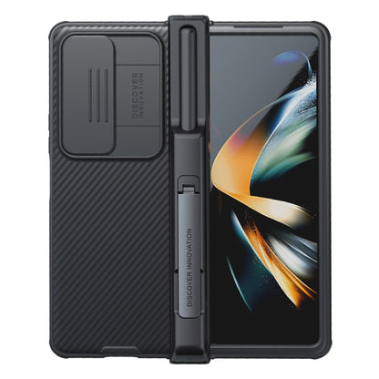 For Samsung Galaxy Z Fold4 5G NILLKIN Black Mirror Pro Series Camshield PC Phone Case with Pen Slot, Set Version(Black) - Galaxy Z Fold4 5G Cases by NILLKIN | Online Shopping South Africa | PMC Jewellery | Buy Now Pay Later Mobicred