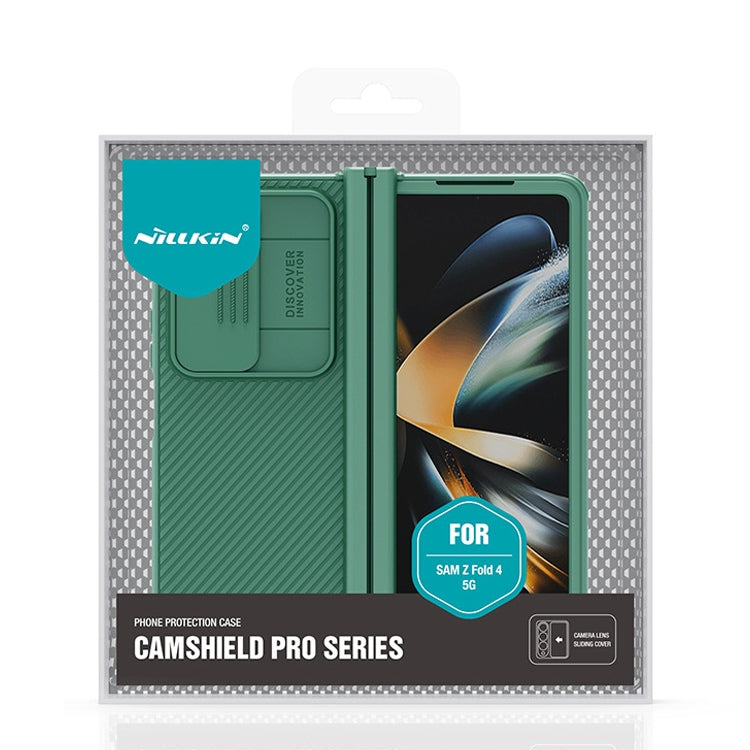 For Samsung Galaxy Z Fold4 5G NILLKIN Black Mirror Pro Series Camshield PC Phone Case with Pen Slot, Set Version(Green) - Galaxy Z Fold4 5G Cases by NILLKIN | Online Shopping South Africa | PMC Jewellery