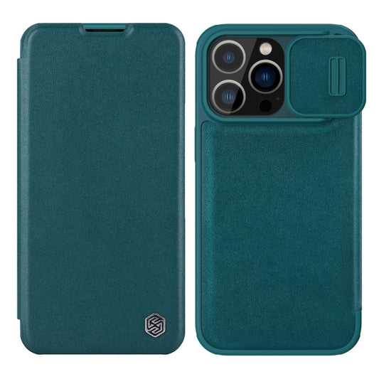 For iPhone 14 Pro NILLKIN QIN Series Pro Leather Phone Case(Green) - iPhone 14 Pro Cases by NILLKIN | Online Shopping South Africa | PMC Jewellery