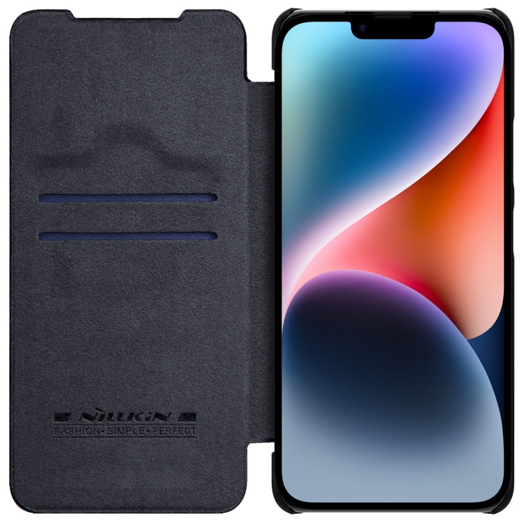 For iPhone 14 Plus  NILLKIN QIN Series Pro Crazy Horse Texture Leather Case(Black) - iPhone 14 Plus Cases by NILLKIN | Online Shopping South Africa | PMC Jewellery