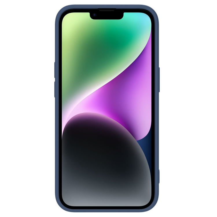 For iPhone 14 NILLKIN CamShield MagSafe Liquid Silicone Phone Case(Blue) - iPhone 14 Cases by NILLKIN | Online Shopping South Africa | PMC TechLife | Buy Now Pay Later Mobicred