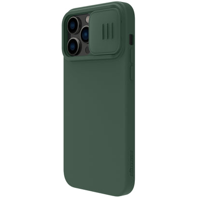 For iPhone 14 Pro Max NILLKIN CamShield Liquid Silicone Phone Case (Dark Green) - iPhone 14 Pro Max Cases by NILLKIN | Online Shopping South Africa | PMC Jewellery