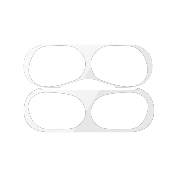 For Apple AirPods Pro 2 Wireless Earphone Protective Case Metal Sticker(Silver) - Protective Sticker by PMC TechLife | Online Shopping South Africa | PMC TechLife