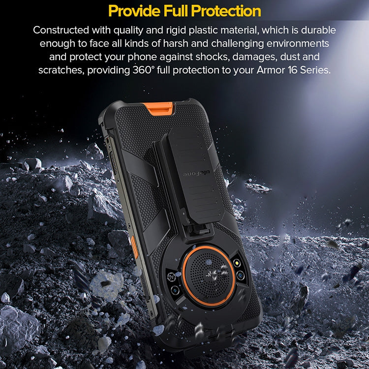 For Ulefone Power Armor 16 Pro / Power Armor 16S Ulefone Back Clip Phone Case with Carabiner(Black) - free shipping - PMC TechLife - Order now!