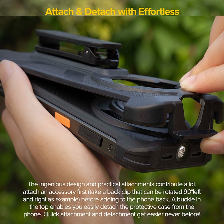 For Ulefone Power Armor 16 Pro / Power Armor 16S Ulefone Back Clip Phone Case with Carabiner(Black) - free shipping - PMC TechLife - Order now!