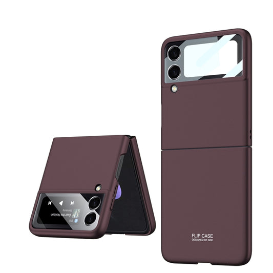 For Samsung Galaxy Z Flip4 GKK Integrated Ultra-thin Full Coverage Phone Case(Dark Red) - Galaxy Z Flip4 5G Cases by GKK | Online Shopping South Africa | PMC Jewellery