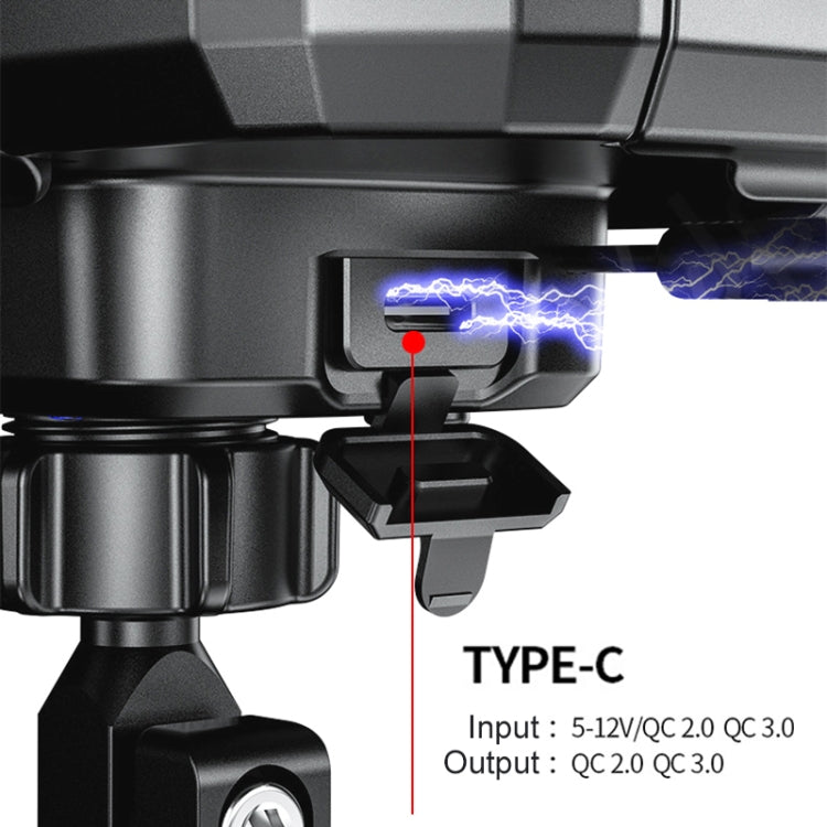 Kewig M18S-A1 Motorcycle / Bicycle Handlebar Wireless Charging Waterproof Box Mobile Phone Holder - free shipping - PMC TechLife - Order now!