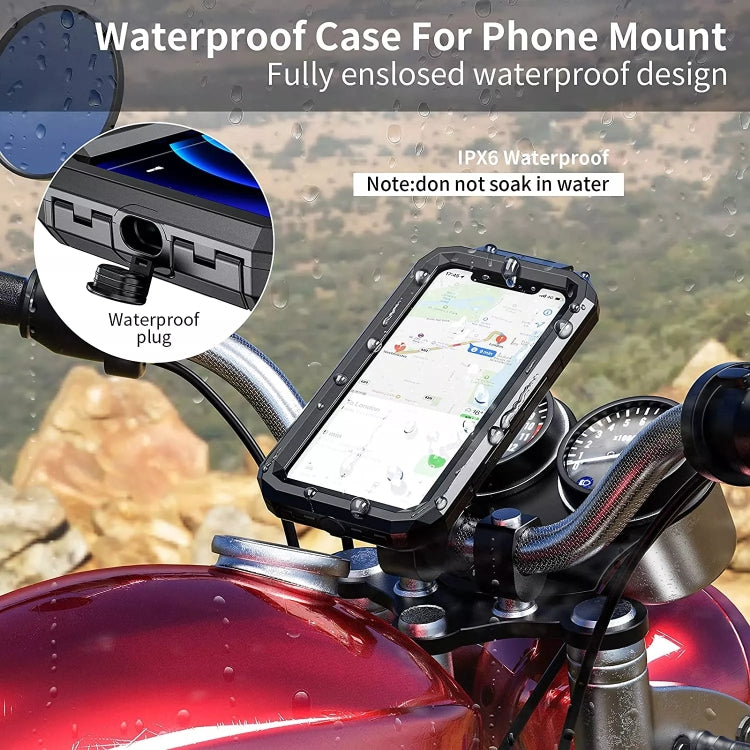 Kewig M18S-A1 Motorcycle / Bicycle Handlebar Wireless Charging Waterproof Box Mobile Phone Holder - free shipping - PMC TechLife - Order now!