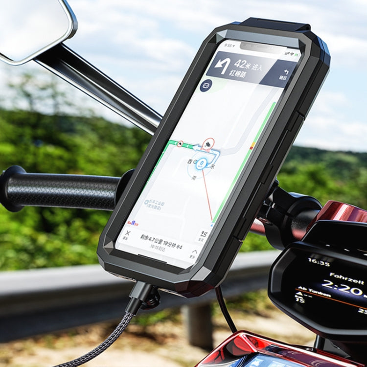 Kewig M18S-A1 Motorcycle / Bicycle Handlebar Wireless Charging Waterproof Box Mobile Phone Holder - Holder by Kewig | Online Shopping South Africa | PMC Jewellery | Buy Now Pay Later Mobicred