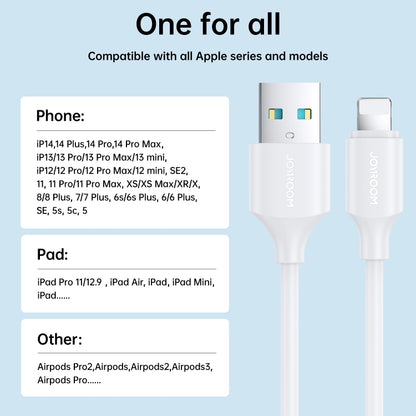 JOYROOM S-UL012A9 2.4A USB to 8 Pin Fast Charging Data Cable, Length:0.25m(Black) - Normal Style Cable by JOYROOM | Online Shopping South Africa | PMC Jewellery