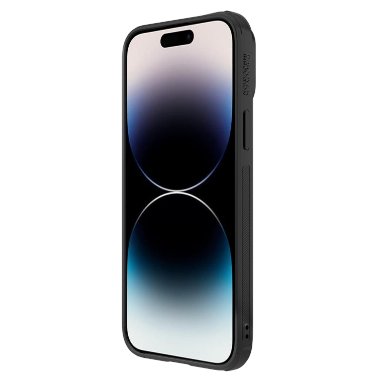 For iPhone 14 Pro NILLKIN Synthetic Fiber Camshield Magnetic Phone Case(Black) - iPhone 14 Pro Cases by NILLKIN | Online Shopping South Africa | PMC Jewellery