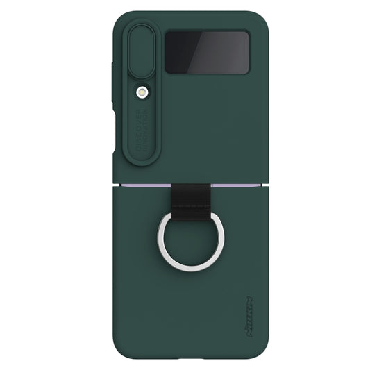 For Samsung Galaxy Z Flip4 5G NILLKIN CamShield Liquid Silicone + PC Full Coverage Case(Green) - Galaxy Z Flip4 5G Cases by NILLKIN | Online Shopping South Africa | PMC Jewellery
