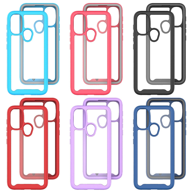 For Motorola Moto E20 Starry Sky Solid Color TPU Clear PC Phone Case(Sky Blue) - free shipping - PMC TechLife - Order now!