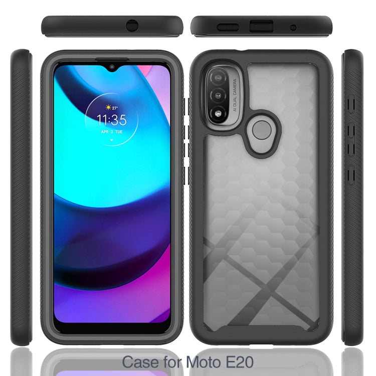 For Motorola Moto E20 Starry Sky Solid Color TPU Clear PC Phone Case(Sky Blue) - free shipping - PMC TechLife - Order now!