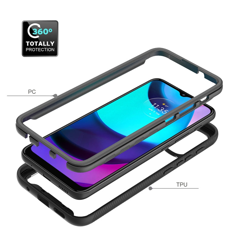 For Motorola Moto E20 Starry Sky Solid Color TPU Clear PC Phone Case(Sky Blue) - free shipping - PMC TechLife - Order now!