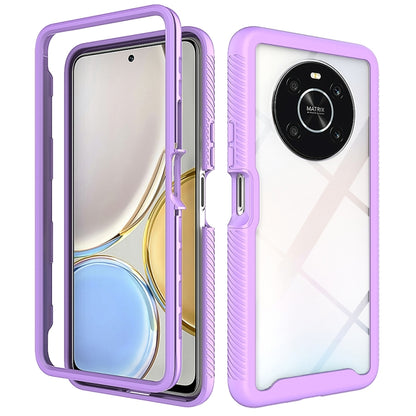 For Honor X9 4G / 5G / Magic 4 Lite Starry Sky Solid Color Shockproof TPU Clear PC Phone Case(Purple) - Honor Cases by PMC Jewellery | Online Shopping South Africa | PMC Jewellery